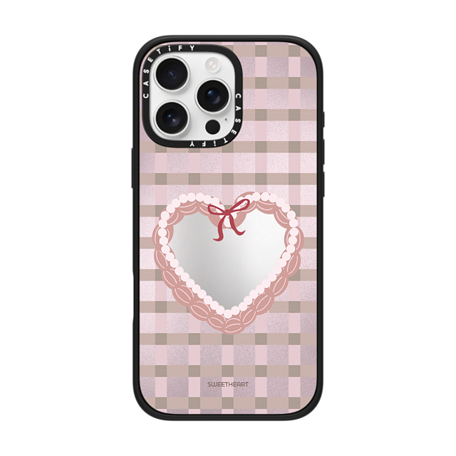 CASETiFY iPhone 16 Pro Max ケース マットブラック インパクトケース Sweetheart checkered case casetify_artist