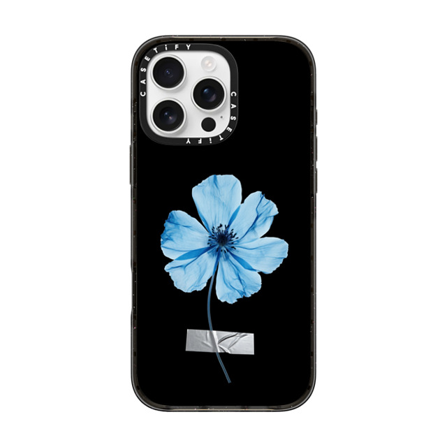 CASETiFY iPhone 16 Pro Max Case ブラック インパクトケース Floral フローラル Blue Blossom with Tape - Back to Black New iPhone CASETiFY iPhone 16 Pro Max Case ブラック インパクトケース Floral フローラル Blue Blossom with Tape - Back to Black New iPhone