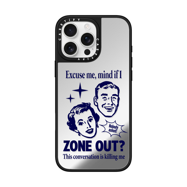 CASETiFY iPhone 16 Pro Max ケース Silver on Black ミラーケース MagSafe対応 Quote Quote,Quote Zone Out Father's Day CASETiFY iPhone 16 Pro Max ケース Silver on Black ミラーケース MagSafe対応 Quote Quote,Quote Zone Out Father's Day