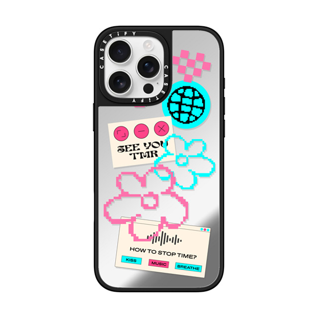 CASETiFY iPhone 16 Pro Max ケース Silver on Black ミラーケース MagSafe対応 Typography,Y2K Y2K,Typography See you tmr Father's Day CASETiFY iPhone 16 Pro Max ケース Silver on Black ミラーケース MagSafe対応 Typography,Y2K Y2K,Typography See you tmr Father's Day