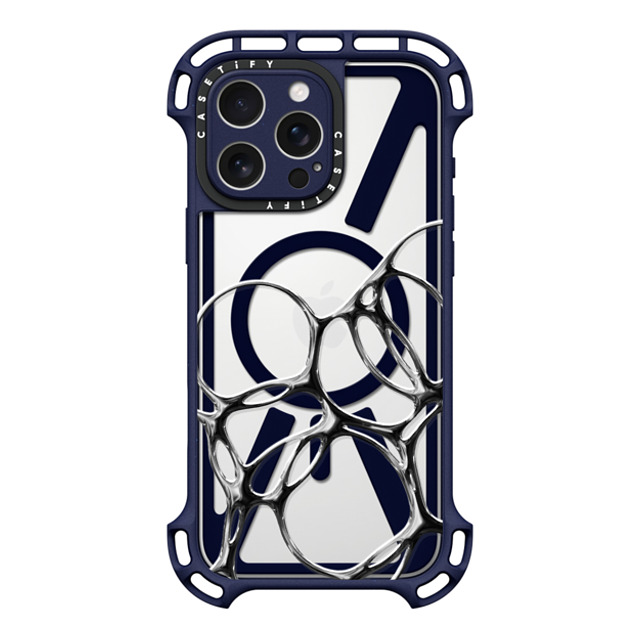 CASETiFY iPhone 16 Pro Max Case インディゴ ウルトラ バウンスケース MagSafe対応 Futurism Futurism Chrome Bubbles Back to School CASETiFY iPhone 16 Pro Max Case インディゴ ウルトラ バウンスケース MagSafe対応 Futurism Futurism Chrome Bubbles Back to School