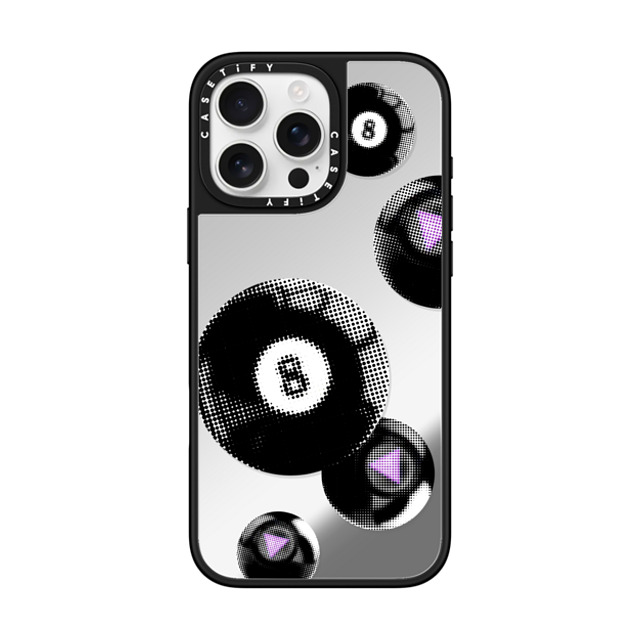 CASETiFY iPhone 16 Pro Max Case Silver on Black ミラーケース MagSafe対応 Sport Sport Magic 8 Balls Father's Day CASETiFY iPhone 16 Pro Max Case Silver on Black ミラーケース MagSafe対応 Sport Sport Magic 8 Balls Father's Day