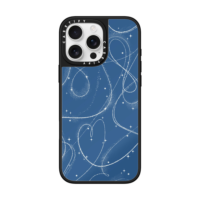 CASETiFY iPhone 16 Pro Max ケース Silver on Black ミラーケース MagSafe対応 Pond Skating casetify_artist