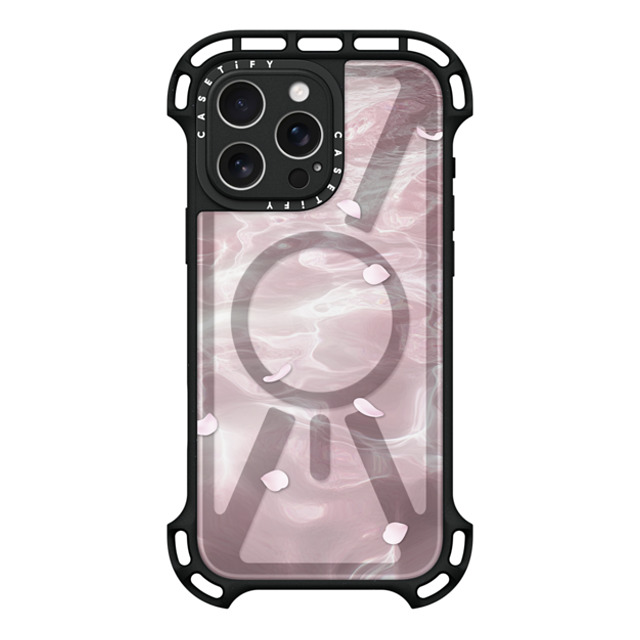 CASETiFY iPhone 16 Pro Max Case Black ウルトラ バウンスケース MagSafe対応 フローラル Floating Petals CASETiFY iPhone 16 Pro Max Case Black ウルトラ バウンスケース MagSafe対応 フローラル Floating Petals