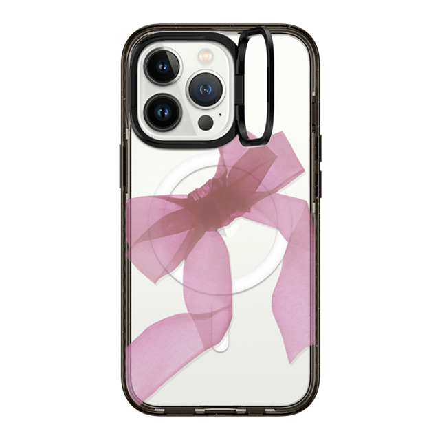 CASETiFY iPhone 13 Pro Case Black インパクトリングスタンドケース MagSafe対応 Ribbon,Cottagecore Pink Organza Ribbon CASETiFY iPhone 13 Pro Case Black インパクトリングスタンドケース MagSafe対応 Ribbon,Cottagecore Pink Organza Ribbon