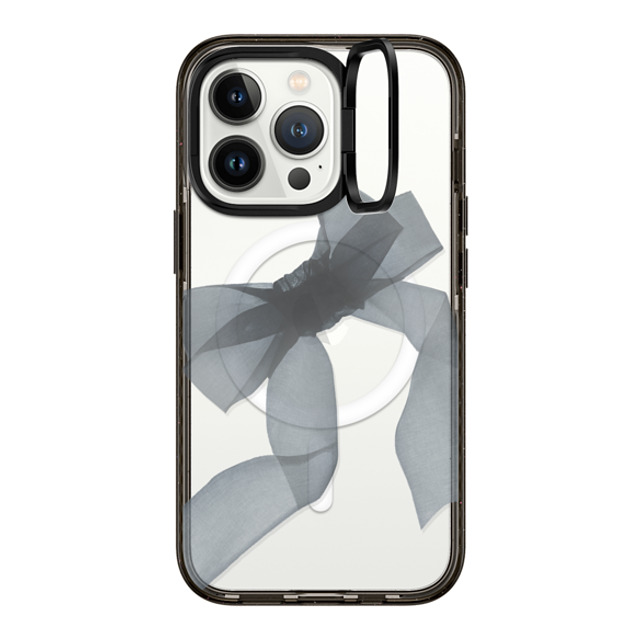 CASETiFY iPhone 13 Pro Case Black インパクトリングスタンドケース MagSafe対応 Ribbon,Y2K Black Organza Ribbon CASETiFY iPhone 13 Pro Case Black インパクトリングスタンドケース MagSafe対応 Ribbon,Y2K Black Organza Ribbon
