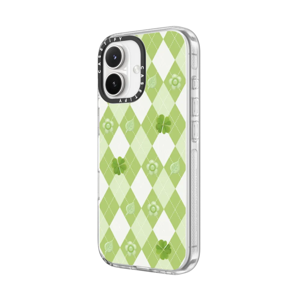 Impact Clear iPhone 17 Case MagSafe Compatible - Lucky Go Clover