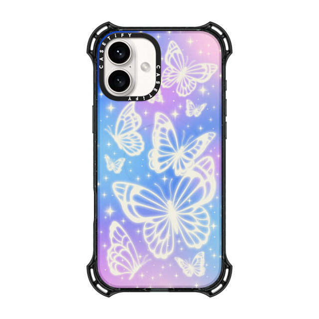 CASETiFY iPhone 16 Plus Case Black バウンスケース Butterfly,Nature,Pastel,Butterfly,Maximalism,Pastel Butterfly Aurora CASETiFY iPhone 16 Plus Case Black バウンスケース Butterfly,Nature,Pastel,Butterfly,Maximalism,Pastel Butterfly Aurora