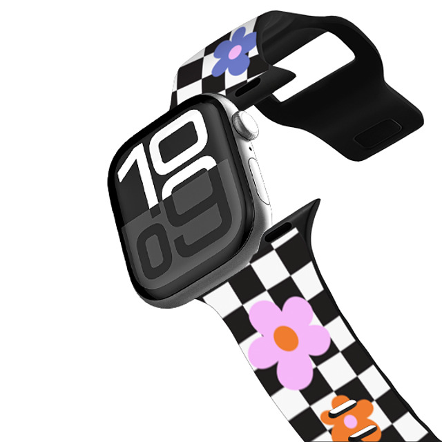 CASETiFY Apple Watch Band Series 10 (42mm) ブラック インパクト バンド Floral,Checkered Checkered,Floral,Maximalism Checked Daisy Mother's Day CASETiFY Apple Watch Band Series 10 (42mm) ブラック インパクト バンド Floral,Checkered Checkered,Floral,Maximalism Checked Daisy Mother's Day