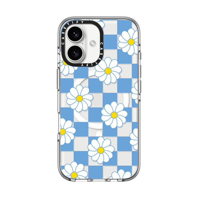CASETiFY iPhone 16 Case クリア クリア ケース MagSafe対応 Preppy,Floral Checkered,Floral,Floral,Pattern,Y2K,Preppy Daisy Checkers Back to School CASETiFY iPhone 16 Case クリア クリア ケース MagSafe対応 Preppy,Floral Checkered,Floral,Floral,Pattern,Y2K,Preppy Daisy Checkers Back to School