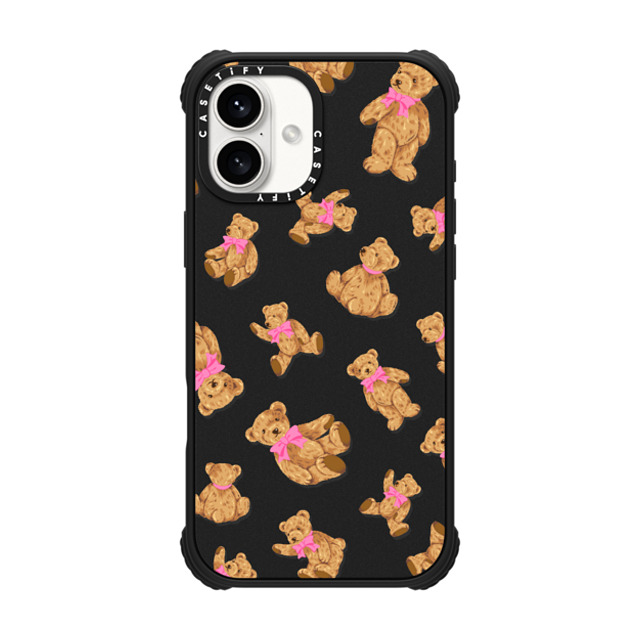 CASETiFY iPhone 16 Plus Case Matte Black ウルトラ インパクトケース MagSafe 対応 Animal,Pattern Beary Sweet CASETiFY iPhone 16 Plus Case Matte Black ウルトラ インパクトケース MagSafe 対応 Animal,Pattern Beary Sweet