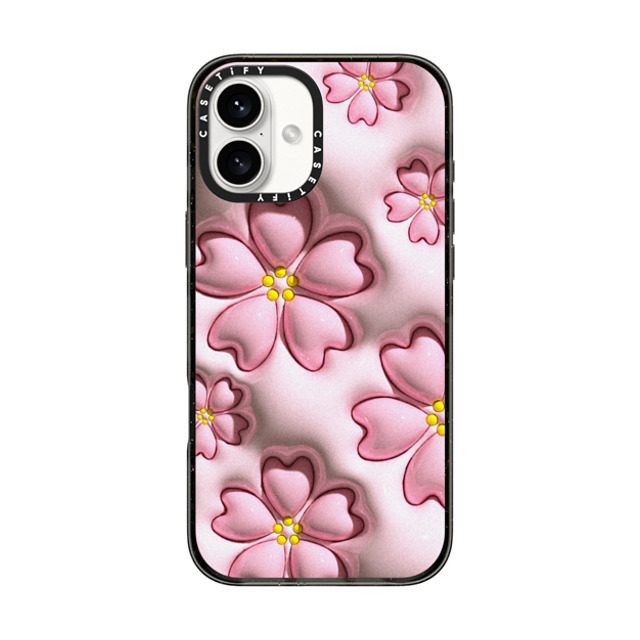 CASETiFY iPhone 16 Plus ケース ブラック インパクトケース MagSafe対応 Floral フローラル Sakura Father's Day CASETiFY iPhone 16 Plus ケース ブラック インパクトケース MagSafe対応 Floral フローラル Sakura Father's Day