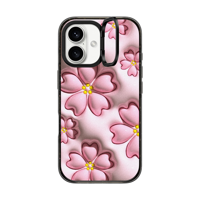 CASETiFY iPhone 16 Case Black インパクトリングスタンドケース MagSafe対応 Floral フローラル Sakura Mother's Day CASETiFY iPhone 16 Case Black インパクトリングスタンドケース MagSafe対応 Floral フローラル Sakura Mother's Day