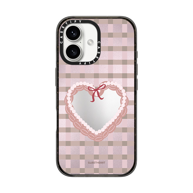 CASETiFY iPhone 16 ケース Black インパクトケース Sweetheart checkered case casetify_artist