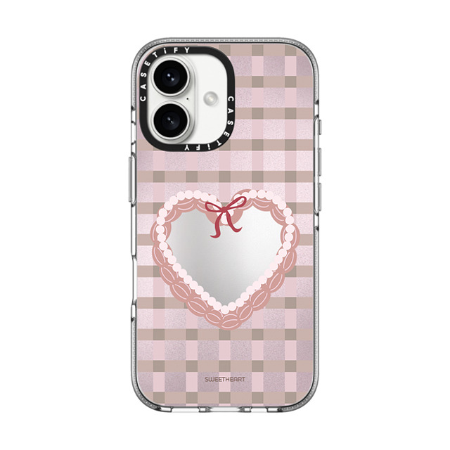 CASETiFY iPhone 16 ケース クリア クリア ケース MagSafe対応 Sweetheart checkered case casetify_artist