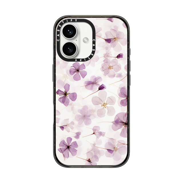 CASETiFY iPhone 16 ケース ブラック インパクトケース MagSafe対応 Floral,Pattern Floral,Pattern Lilac Blossom Back to School CASETiFY iPhone 16 ケース ブラック インパクトケース MagSafe対応 Floral,Pattern Floral,Pattern Lilac Blossom Back to School
