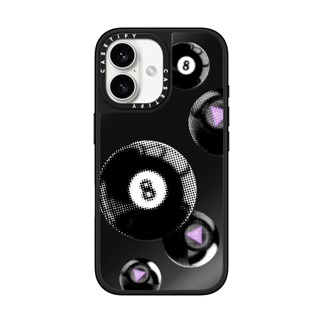 CASETiFY iPhone 16 Case Black on Black ミラーケース MagSafe対応 Sport Magic 8 Balls CASETiFY iPhone 16 Case Black on Black ミラーケース MagSafe対応 Sport Magic 8 Balls