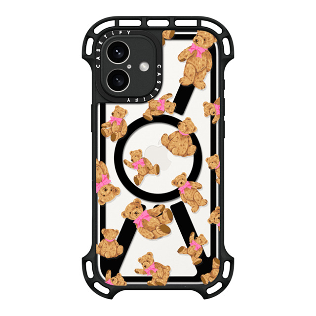 CASETiFY iPhone 16 Plus Case Black ウルトラ バウンスケース MagSafe対応 Animal,Pattern Beary Sweet CASETiFY iPhone 16 Plus Case Black ウルトラ バウンスケース MagSafe対応 Animal,Pattern Beary Sweet