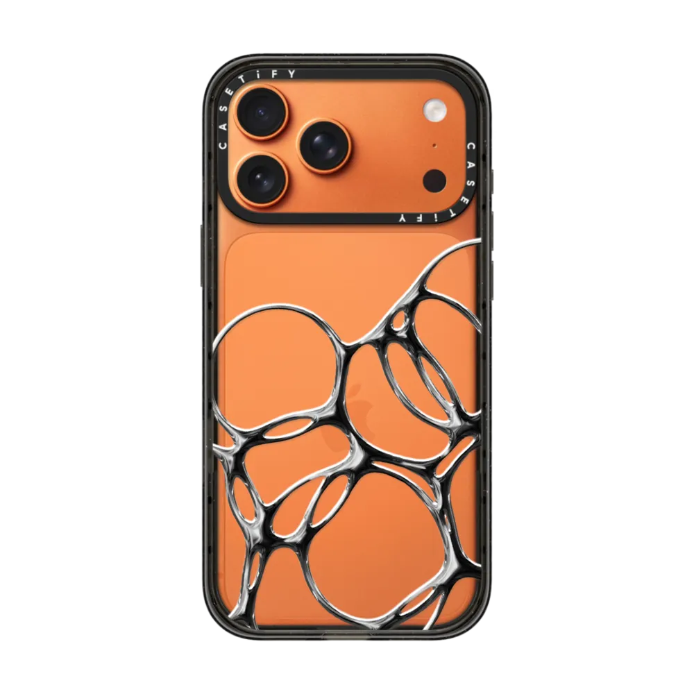 Impact iPhone 17 Pro Max Case - Chrome Bubbles