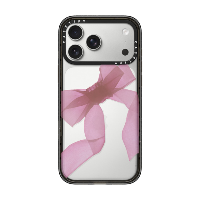 CASETiFY iPhone 17 Pro Max P[X ubN CpNgP[X Ribbon,Bowcore Ribbon,Bowcore,Coquette,Cottagecore Pink Organza Ribbon Halloween