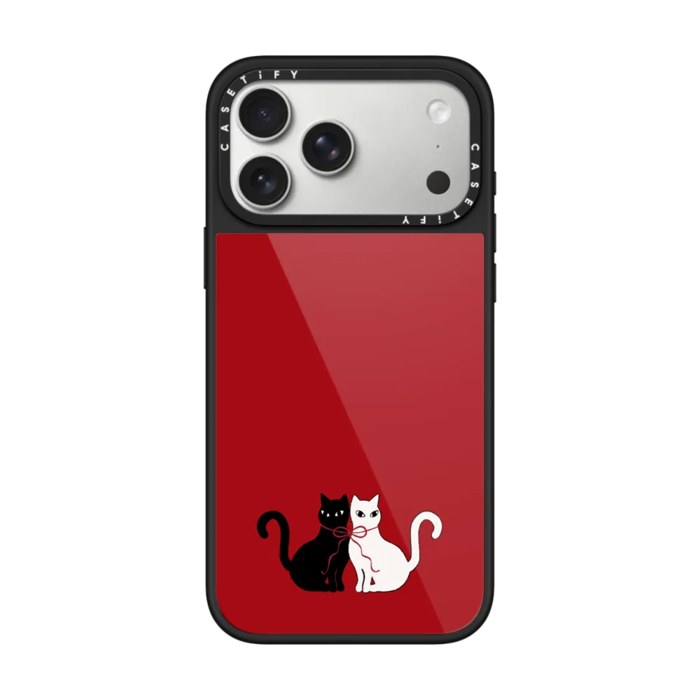Glaze iPhone 17 Pro Case MagSafe Compatible - Bow Cats Phone Case