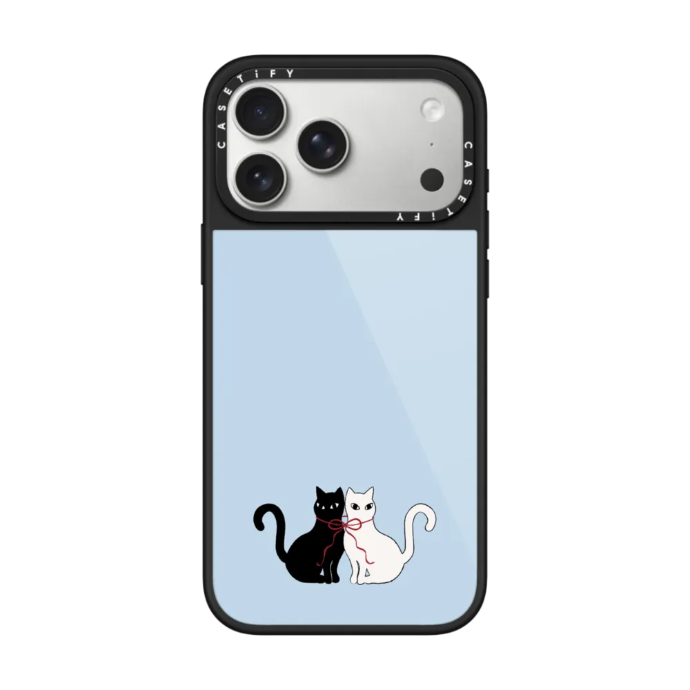 Glaze iPhone 17 Pro Max Case MagSafe Compatible - Bow Cats Phone Case