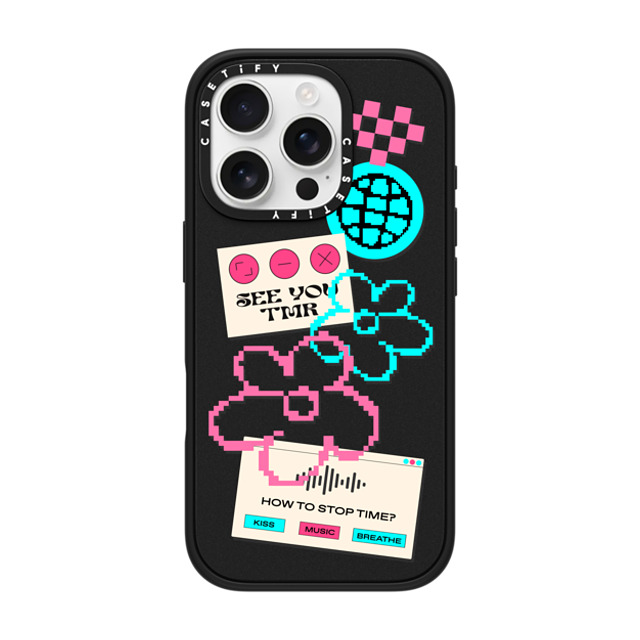 CASETiFY iPhone 16 Pro ケース マットブラック インパクトケース MagSafe対応 Typography,Y2K Y2K,Typography See you tmr Father's Day CASETiFY iPhone 16 Pro ケース マットブラック インパクトケース MagSafe対応 Typography,Y2K Y2K,Typography See you tmr Father's Day