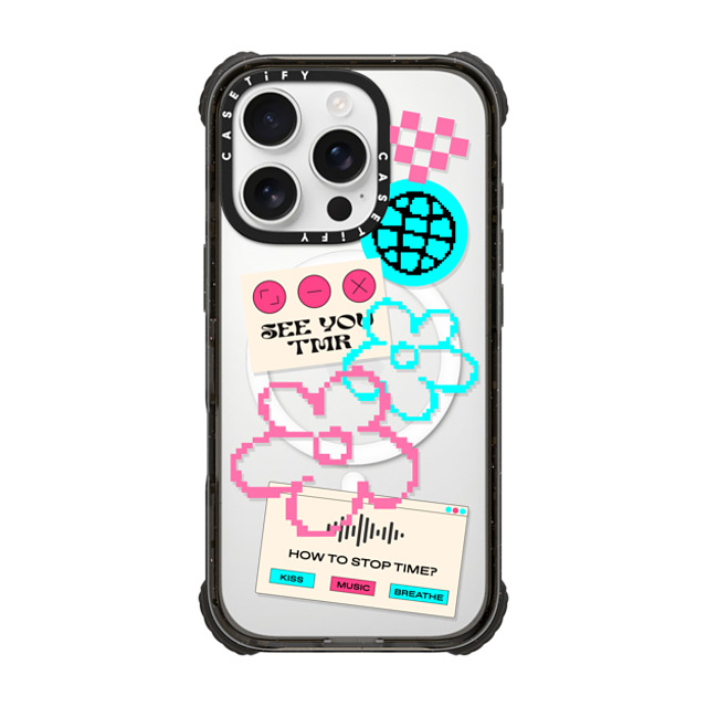 CASETiFY iPhone 16 Pro ケース ブラック ウルトラ インパクトケース MagSafe 対応 Typography,Y2K Y2K,Typography See you tmr Father's Day CASETiFY iPhone 16 Pro ケース ブラック ウルトラ インパクトケース MagSafe 対応 Typography,Y2K Y2K,Typography See you tmr Father's Day