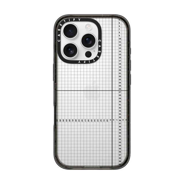 CASETiFY iPhone 16 Pro ケース ブラック インパクトケース Checkered,Minimalism,Monochrome,Pattern Metrics