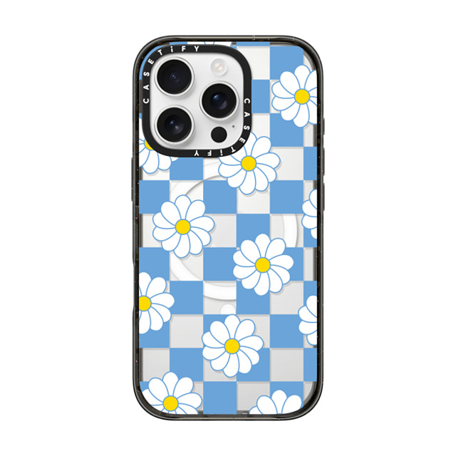 CASETiFY iPhone 16 Pro Case Black Impact Case MagSafe Compatible Preppy,Floral Checkered,Floral,Floral,Pattern,Y2K,Preppy Daisy Checkers Back to School CASETiFY iPhone 16 Pro Case Black Impact Case MagSafe Compatible Preppy,Floral Checkered,Floral,Floral,Pattern,Y2K,Preppy Daisy Checkers Back to School