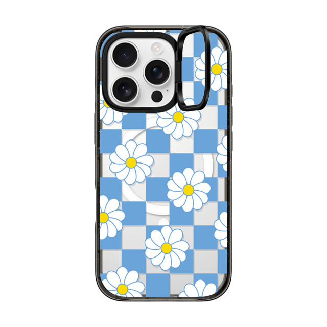 CASETiFY iPhone 16 Pro Case Black インパクトリングスタンドケース MagSafe対応 Preppy,Floral Checkered,Floral,Floral,Pattern,Y2K,Preppy Daisy Checkers Back to School CASETiFY iPhone 16 Pro Case Black インパクトリングスタンドケース MagSafe対応 Preppy,Floral Checkered,Floral,Floral,Pattern,Y2K,Preppy Daisy Checkers Back to School