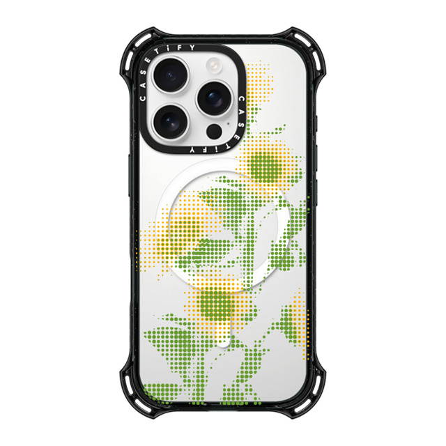 CASETiFY iPhone 16 Pro ケース ブラック バウンスケース Floral Floral,Floral サンフラワー Back to School CASETiFY iPhone 16 Pro ケース ブラック バウンスケース Floral Floral,Floral サンフラワー Back to School