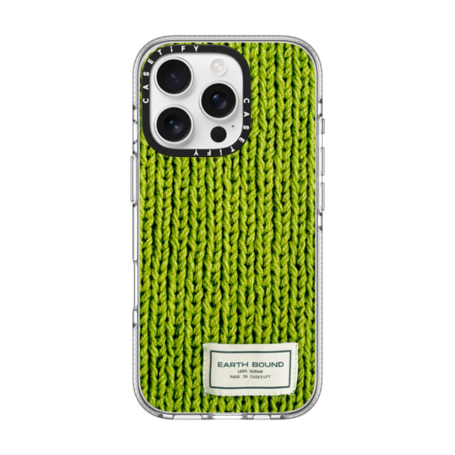 CASETiFY iPhone 16 Pro ケース クリア クリア ケース MagSafe対応 Pattern,Photography Meadow Green Sweater