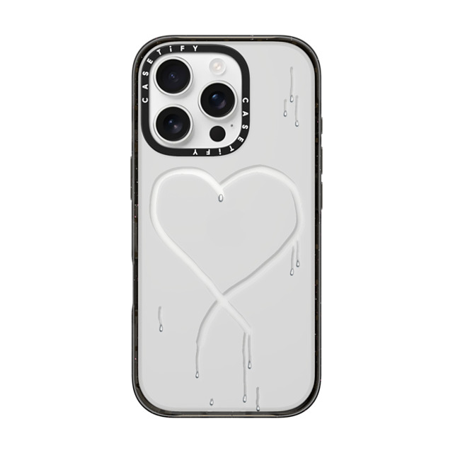 CASETiFY iPhone 16 Pro ケース ブラック インパクトケース Frosted Heart casetify_artist