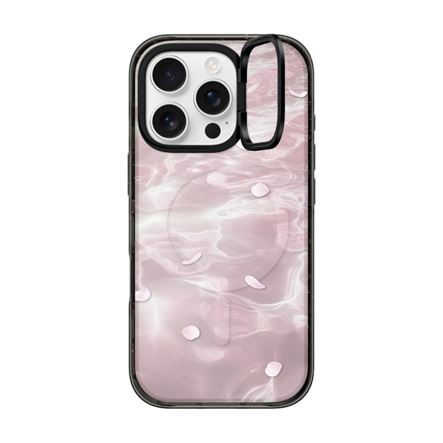 CASETiFY iPhone 16 Pro Case Black インパクトリングスタンドケース MagSafe対応 Floral フローラル Floating Petals Father's Day CASETiFY iPhone 16 Pro Case Black インパクトリングスタンドケース MagSafe対応 Floral フローラル Floating Petals Father's Day