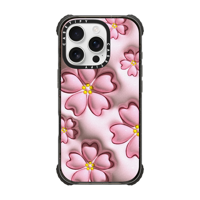 CASETiFY iPhone 16 Pro ケース ブラック ウルトラ インパクトケース MagSafe 対応 Floral フローラル Sakura Father's Day CASETiFY iPhone 16 Pro ケース ブラック ウルトラ インパクトケース MagSafe 対応 Floral フローラル Sakura Father's Day