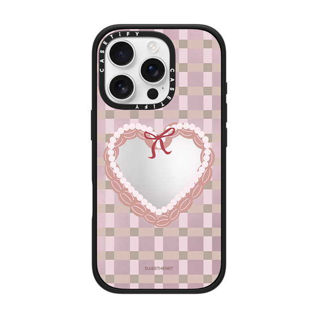 CASETiFY iPhone 16 Pro ケース マットブラック インパクトケース Sweetheart checkered case casetify_artist