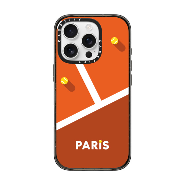 CASETiFY iPhone 16 Pro ケース ブラック インパクトケース MagSafe対応 Paris Court casetify_artist Father's Day CASETiFY iPhone 16 Pro ケース ブラック インパクトケース MagSafe対応 Paris Court casetify_artist Father's Day