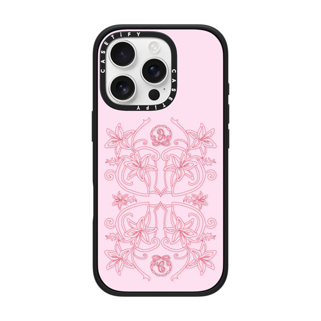 CASETiFY iPhone 16 Pro ケース マットブラック インパクトケース MagSafe対応 Floral,Pattern Floral,Pattern Luxe Garden - Pink Back to School CASETiFY iPhone 16 Pro ケース マットブラック インパクトケース MagSafe対応 Floral,Pattern Floral,Pattern Luxe Garden - Pink Back to School