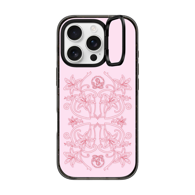 CASETiFY iPhone 16 Pro ケース ブラック インパクトリングスタンドケース MagSafe対応 Floral,Pattern Floral,Pattern Luxe Garden - Pink Back to School CASETiFY iPhone 16 Pro ケース ブラック インパクトリングスタンドケース MagSafe対応 Floral,Pattern Floral,Pattern Luxe Garden - Pink Back to School