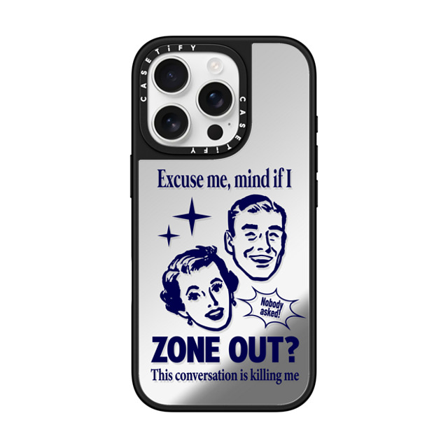 CASETiFY iPhone 16 Pro Case Silver on Black ミラーケース MagSafe対応 Quote Quote,Quote Zone Out Mother's Day CASETiFY iPhone 16 Pro Case Silver on Black ミラーケース MagSafe対応 Quote Quote,Quote Zone Out Mother's Day