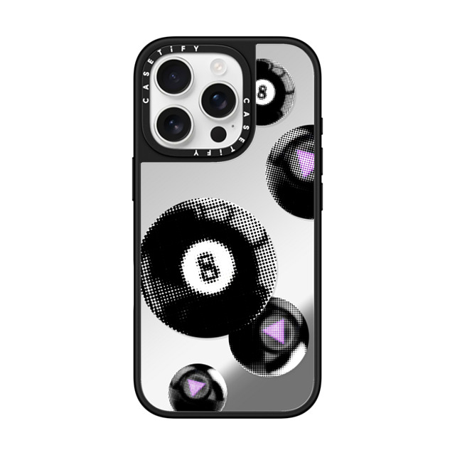 CASETiFY iPhone 16 Pro ケース Silver on Black ミラーケース MagSafe対応 Sport Sport Magic 8 Balls Father's Day CASETiFY iPhone 16 Pro ケース Silver on Black ミラーケース MagSafe対応 Sport Sport Magic 8 Balls Father's Day