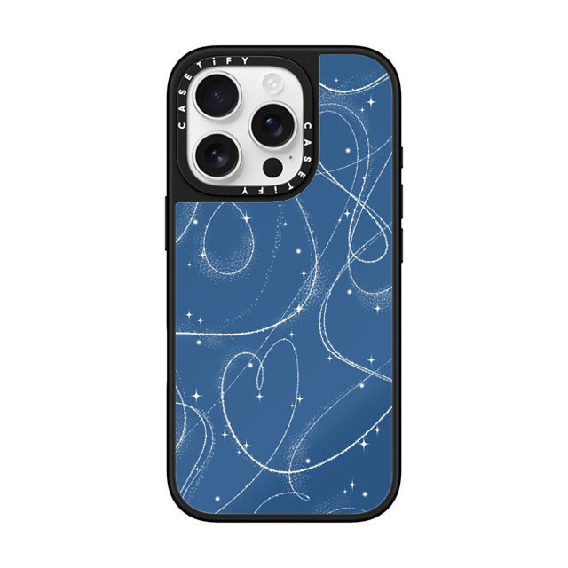 CASETiFY iPhone 16 Pro ケース Silver on Black ミラーケース MagSafe対応 Pond Skating casetify_artist