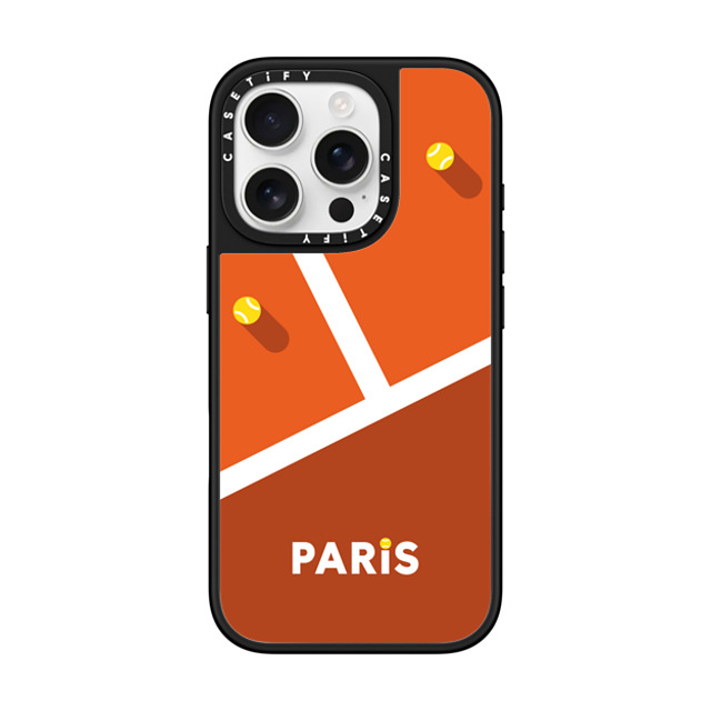CASETiFY iPhone 16 Pro ケース Silver on Black ミラーケース MagSafe対応 Paris Court casetify_artist Father's Day CASETiFY iPhone 16 Pro ケース Silver on Black ミラーケース MagSafe対応 Paris Court casetify_artist Father's Day