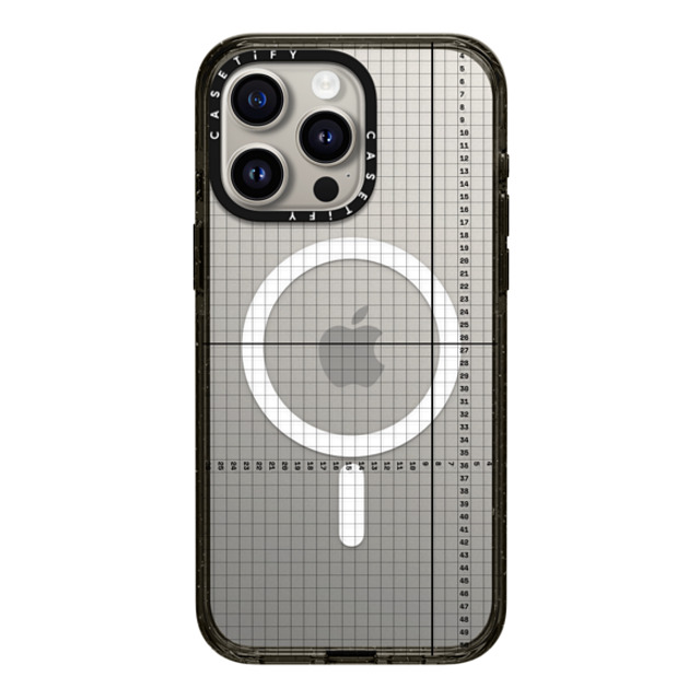 CASETiFY iPhone 15 Pro Max ケース ブラック インパクトケース MagSafe対応 Checkered,Minimalism,Monochrome,Pattern Metrics