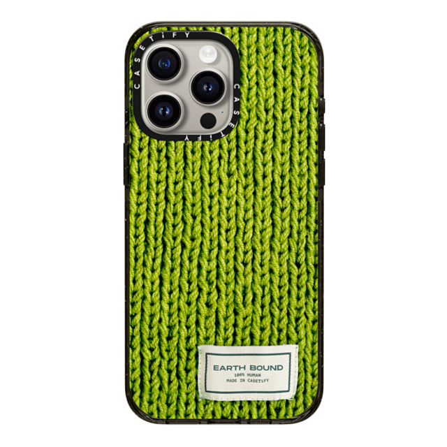 CASETiFY iPhone 15 Pro Max ケース ブラック インパクトケース MagSafe対応 Pattern,Photography Meadow Green Sweater