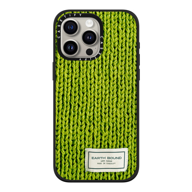 CASETiFY iPhone 15 Pro Max ケース マットブラック インパクトケース MagSafe対応 Pattern,Photography Meadow Green Sweater