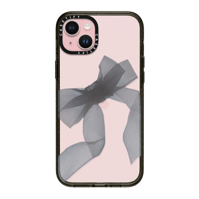 CASETiFY iPhone 15 Plus Case Black インパクトケース Ribbon,Y2K Ribbon,Y2K Black Organza Ribbon Back to School CASETiFY iPhone 15 Plus Case Black インパクトケース Ribbon,Y2K Ribbon,Y2K Black Organza Ribbon Back to School
