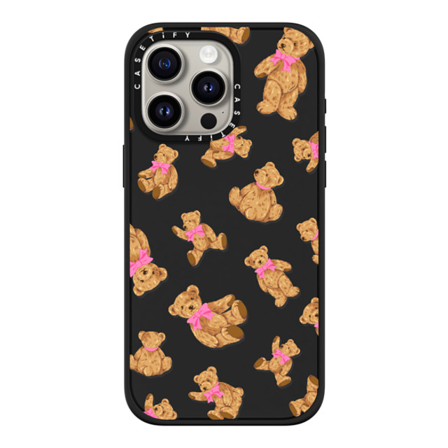 CASETiFY iPhone 15 Pro Max ケース マットブラック インパクトケース MagSafe対応 Animal,Pattern Beary Sweet