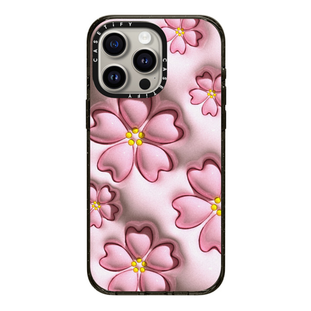CASETiFY iPhone 15 Pro Max ケース ブラック インパクトケース MagSafe対応 Floral フローラル Sakura Father's Day CASETiFY iPhone 15 Pro Max ケース ブラック インパクトケース MagSafe対応 Floral フローラル Sakura Father's Day
